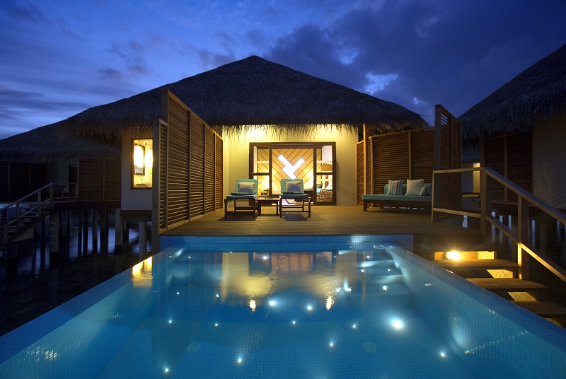 Water bungalow with pool